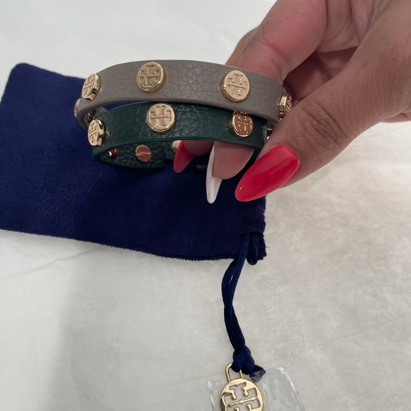Tory Burch Wrap around two tone bracelet! Leather - Picture 3 of 9
